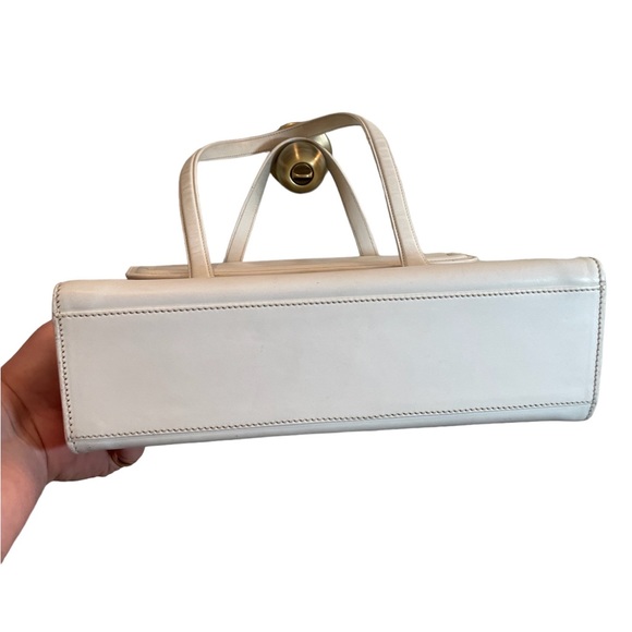 FIRM ❤️ AMAZING Vintage Gucci Interlocking GG Logo Flap Front Leather Satchel - Picture 4 of 11